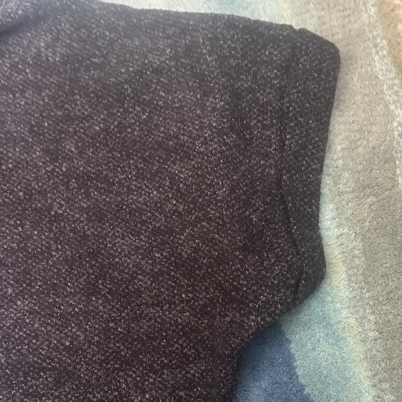 Elegant Charcoal Turtleneck Sweater Short Sleeve - Picture 3 of 3